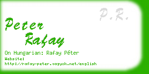 peter rafay business card